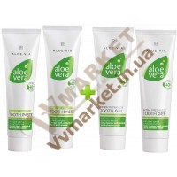 Набор Алоэ Вера Зубная паста-гель (Aloe Vera Tooth Gel), 2шт по 100 мл и Зубная паста-гель для чувствительных зубов (Aloe Vera Sensitive Tooth Gel), 2 шт по 100мл, LR